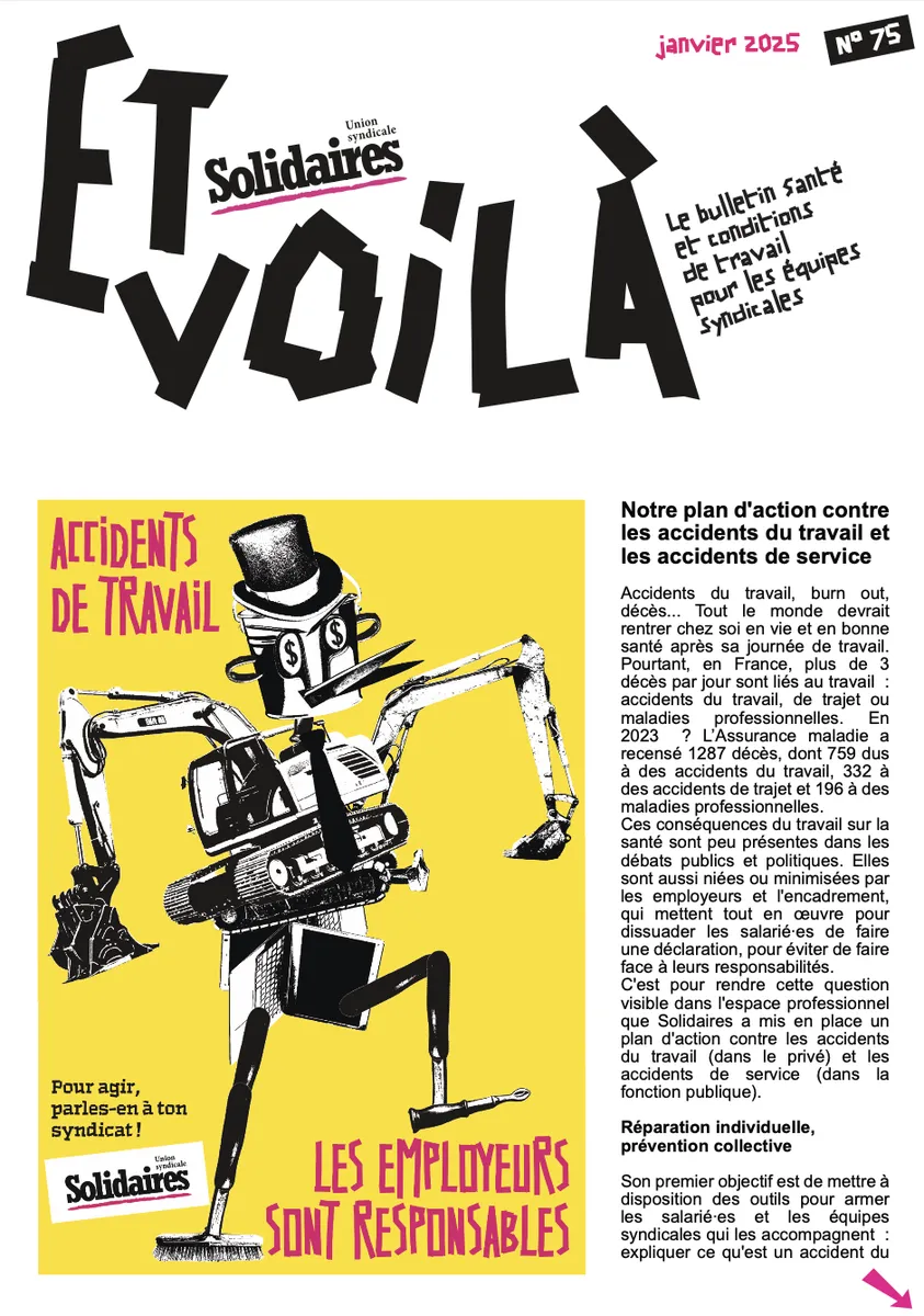 Sud CT Région Occitanie : Bulletin Solidaires Et Voilà le travail - janvier 2025 