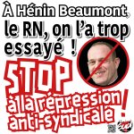 Sud CT Région Occitanie : Répression anti-syndicale à Hénin-Beaumont